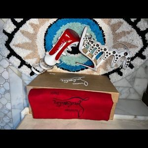Christian Louboutin White Stiletto Goddess Shoes